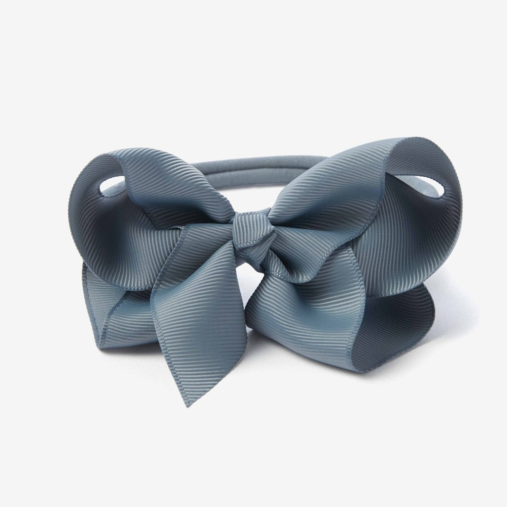 Grey Baby Girl Bow Headband