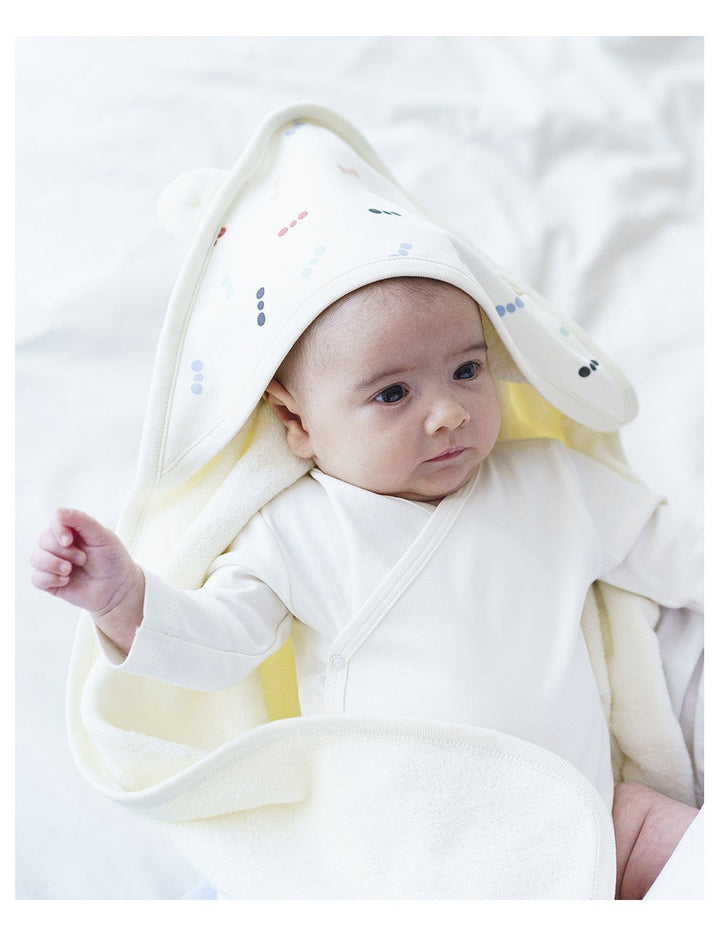 Hooded towel in multicolor
