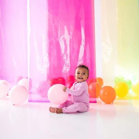 Romper in bubblegum
