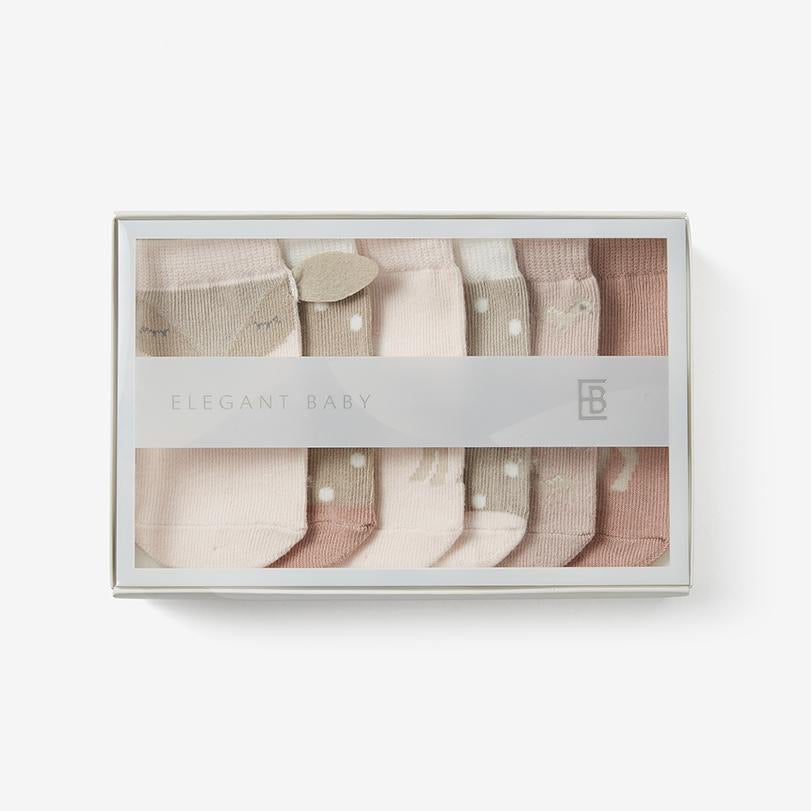 Fawn non-slip Sock Set 6PK