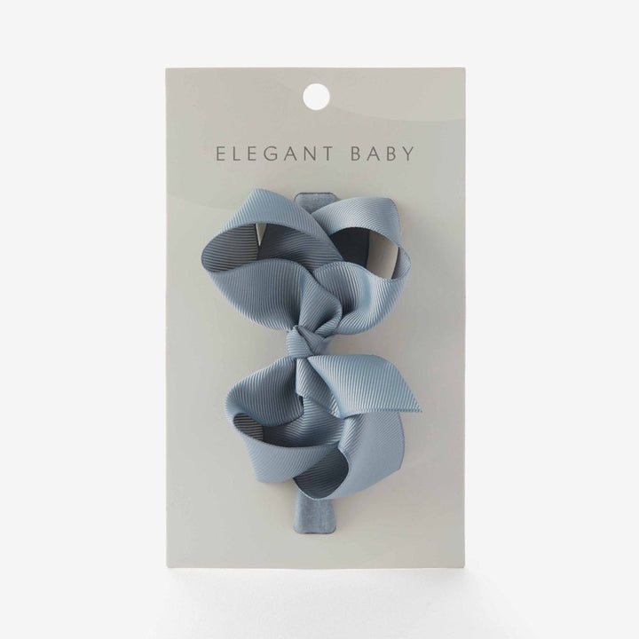 Grey Baby Girl Bow Headband