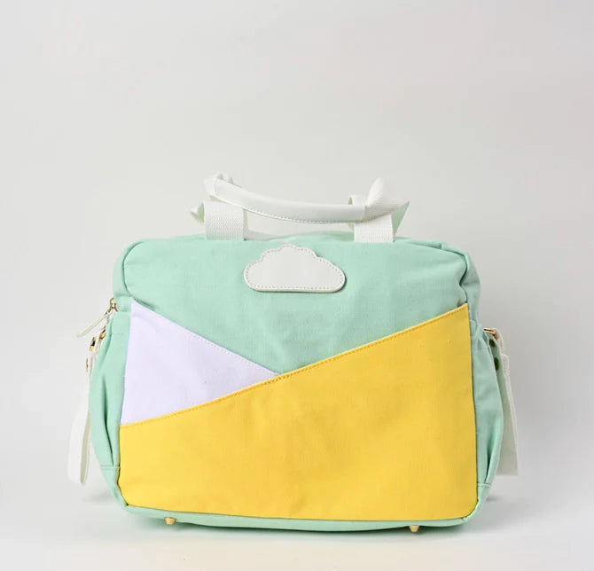Green & Yellow Clouds- Diaper Bag