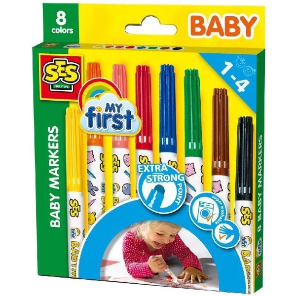 SES Creative My First Baby Markers 8 Colours