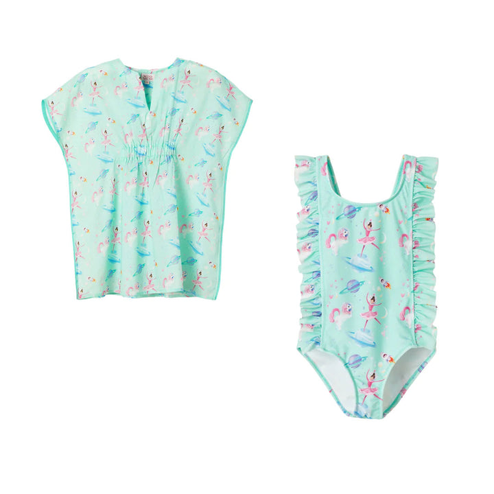 Ballerina in Space Miss Muse Ruffle Swimsuit