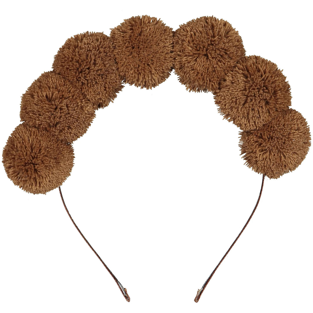 Pompom Headband (Brown)