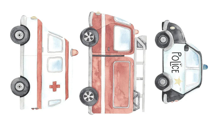 Emergency Vehicle Wall Decal Set