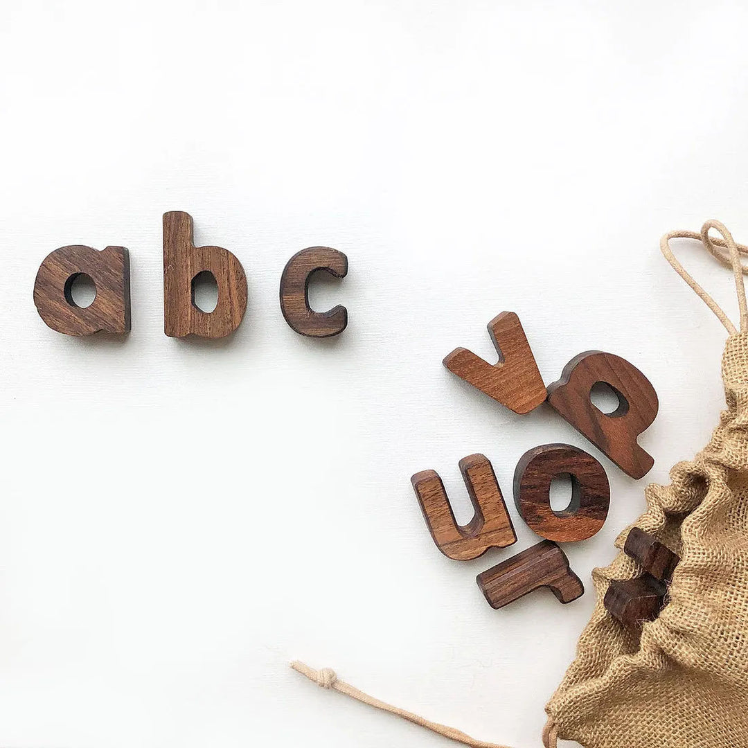 Wooden Lowercase Letters a-z