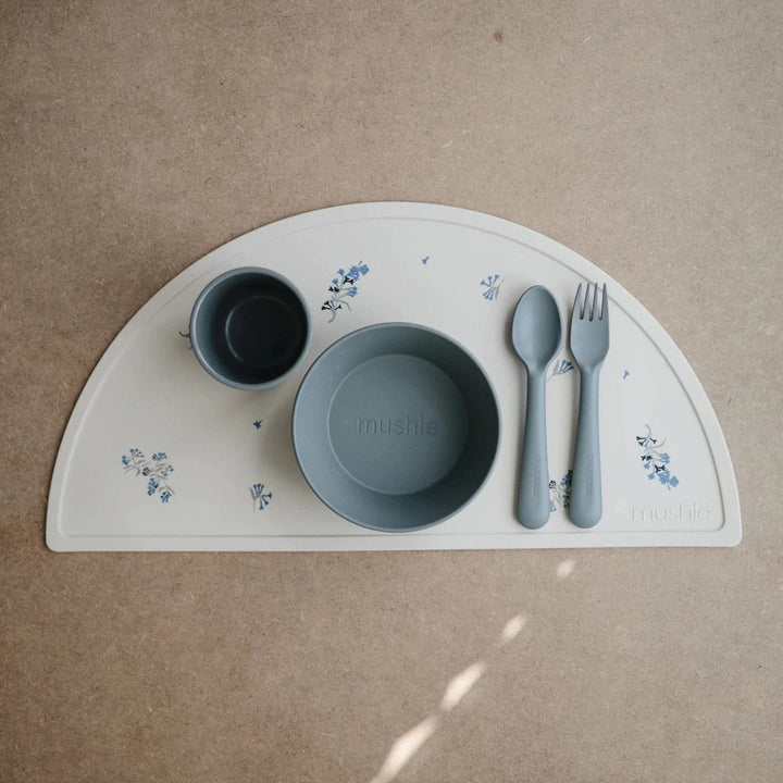 Mushie - Silicone Place Mat (Lilac Flowers)