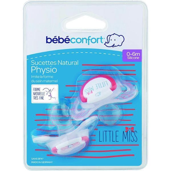 Bebeconfort Silicone Soother Little Miss  0/6 Months 2 Pieces