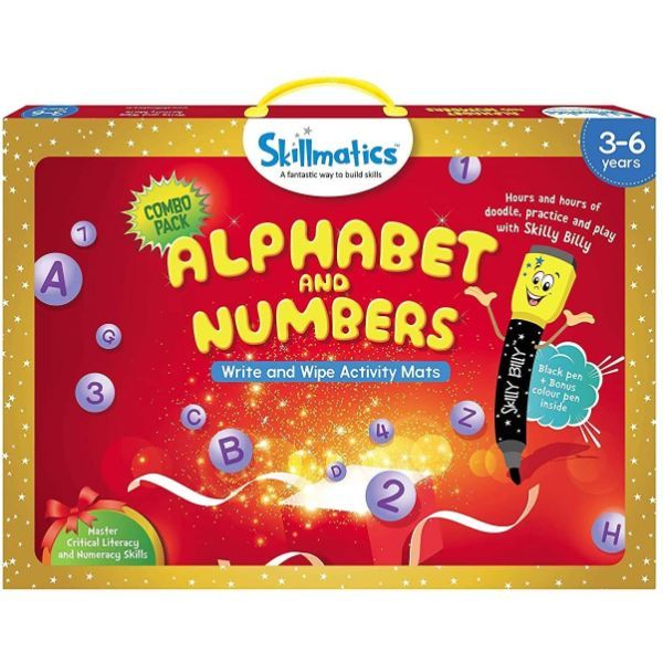 Skillmatics Alphabet and Numbers Write & Wipe Activity Mat