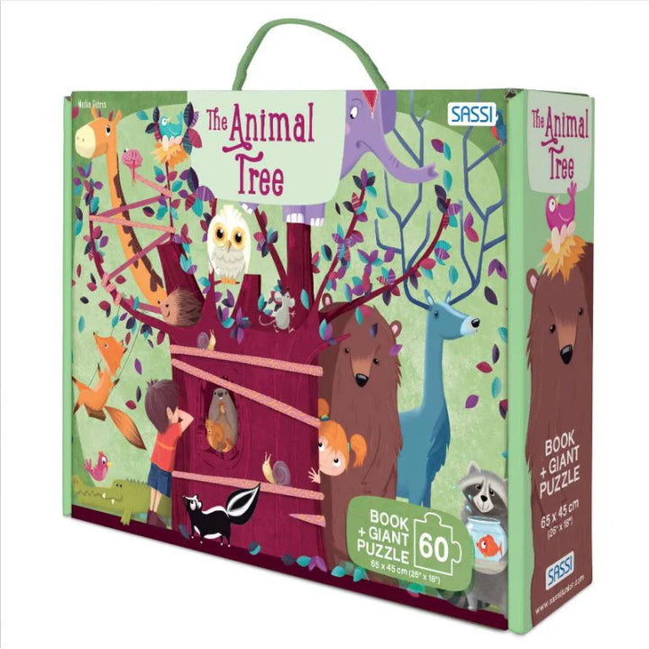 Sassi Giant Puzzle And Book The Animal Tree