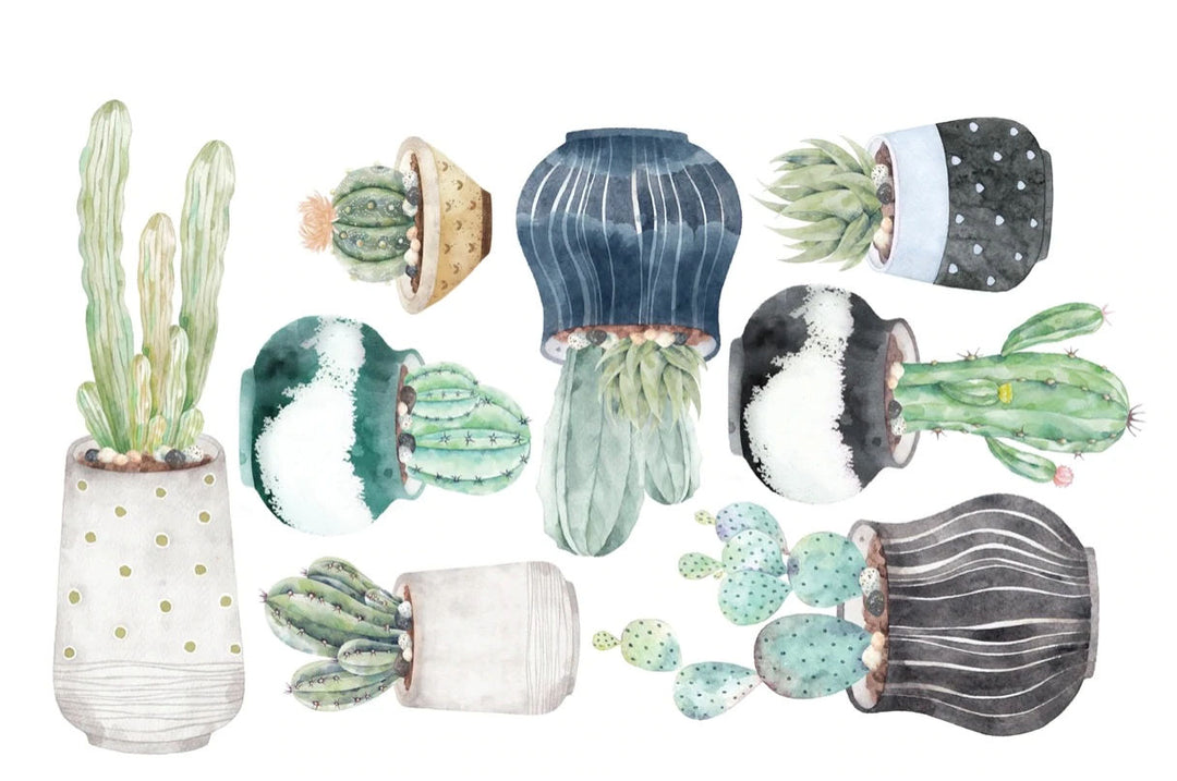 Succulent & Cactus Individual Wall Decals