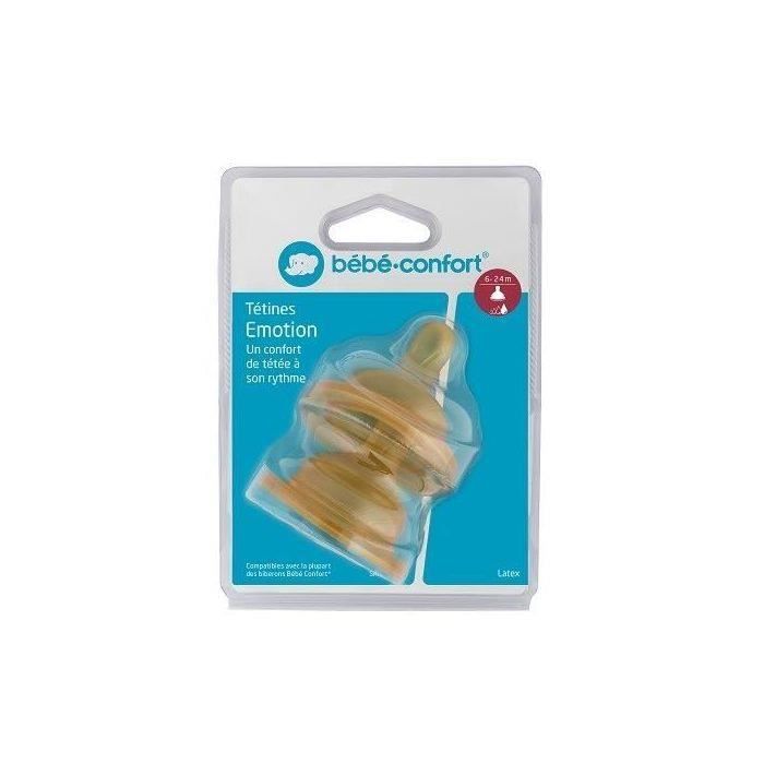 Bebeconfort Maternity Wide-Base Teats Latex 6-24 Months Set of 2