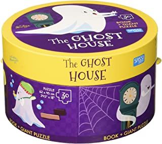 Sassi Book And Giant Puzzle Round Box Ghost House