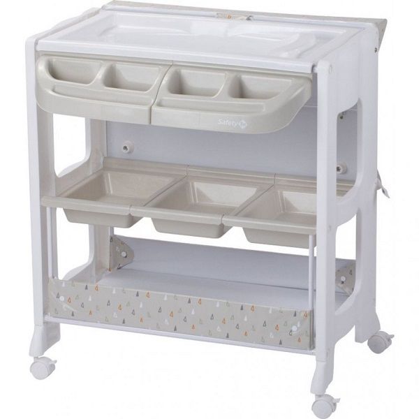 Safety 1st Dolphy Changing Table with Bath Tube Warm Grey