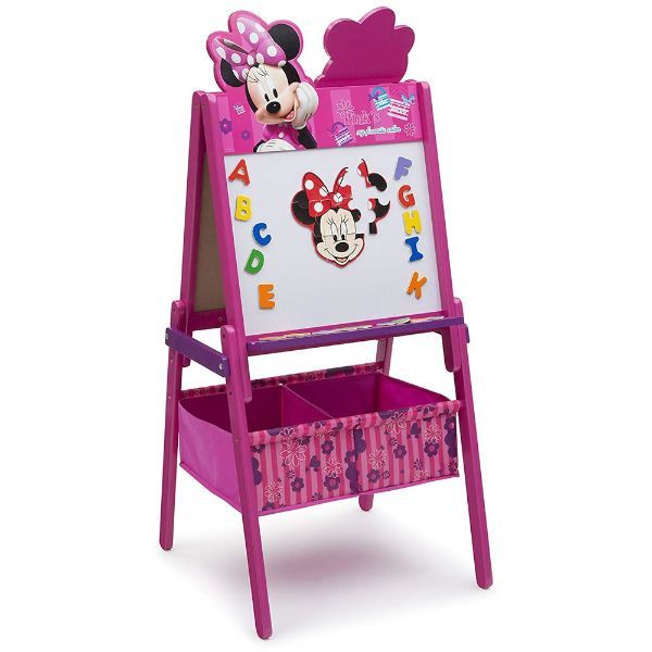 Disney Delta Children Minnie Mouse Wooden Activity Easel With Storage