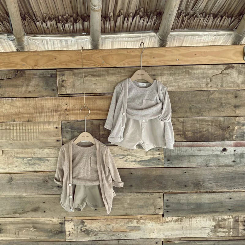 Linen Sleeveless Cardigan Set