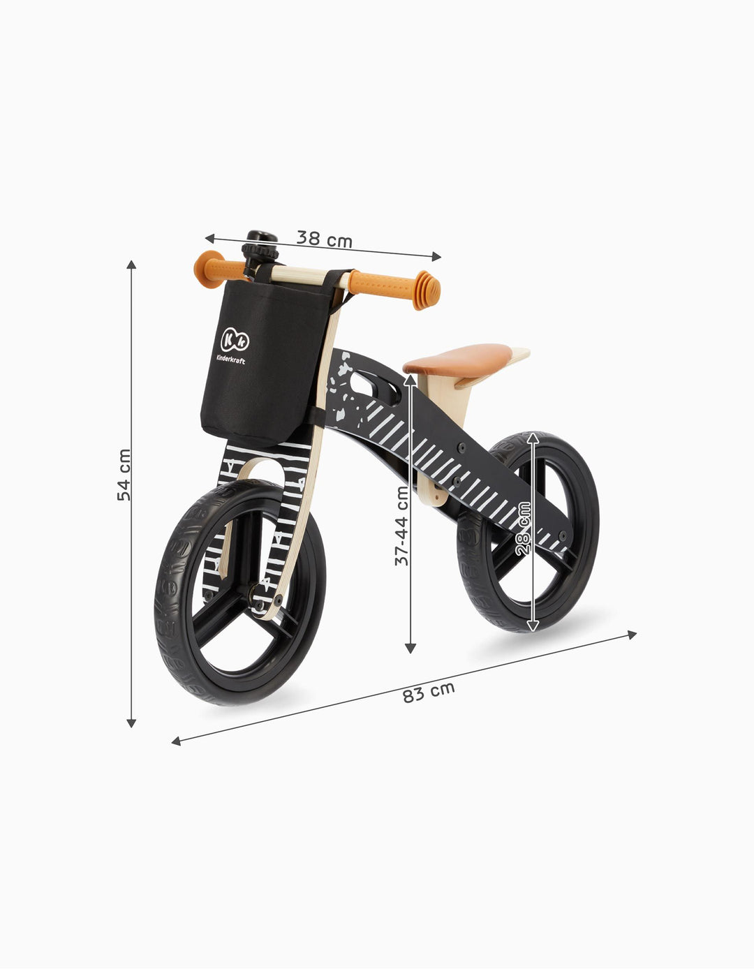 Kinderkraft Balance Bike Runner Vintage Black with Accessories