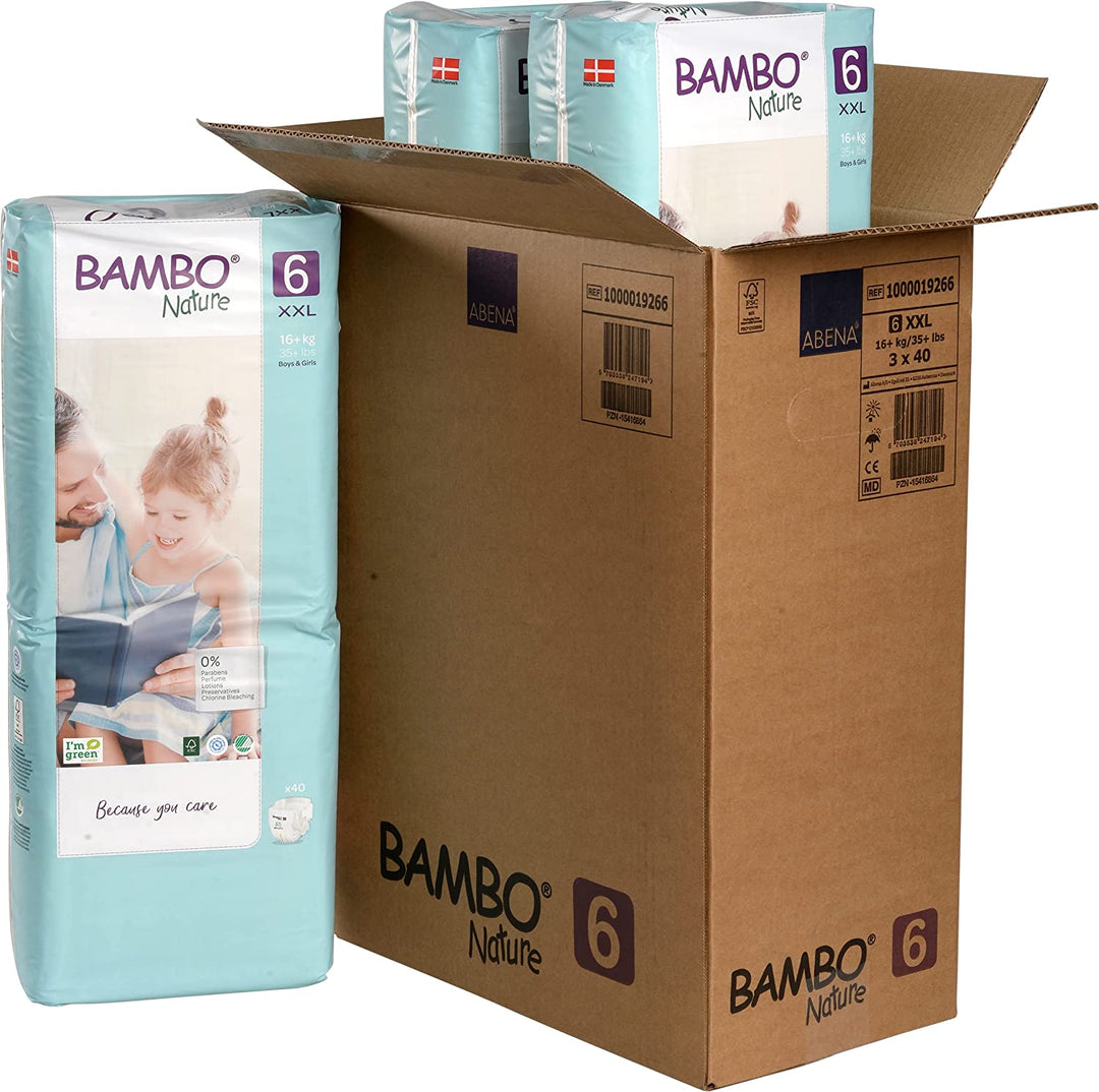 Bambo Nature Premium Eco Diapers, Size 6 (16+ kg)