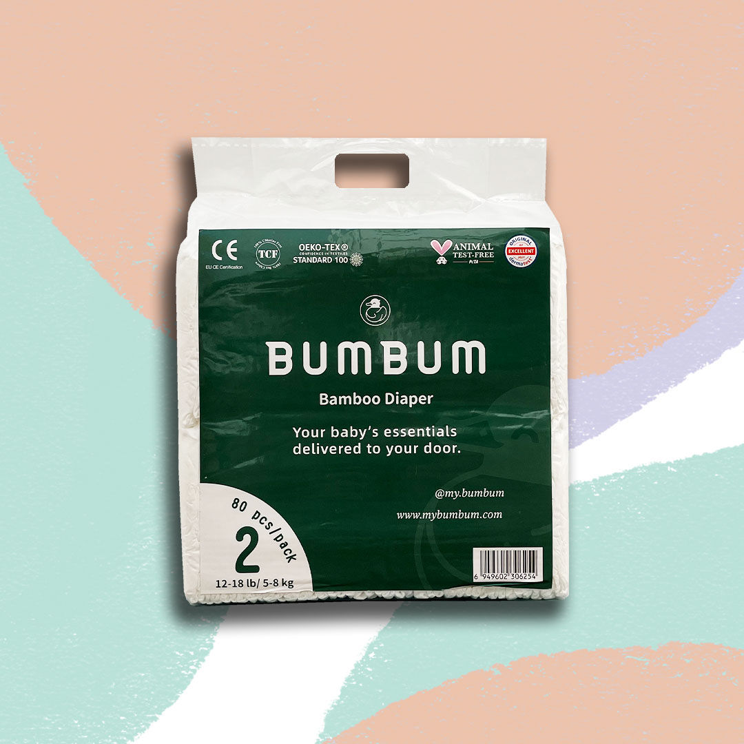 BumBum bamboo nappies - Size 2 (5-8 Kg)