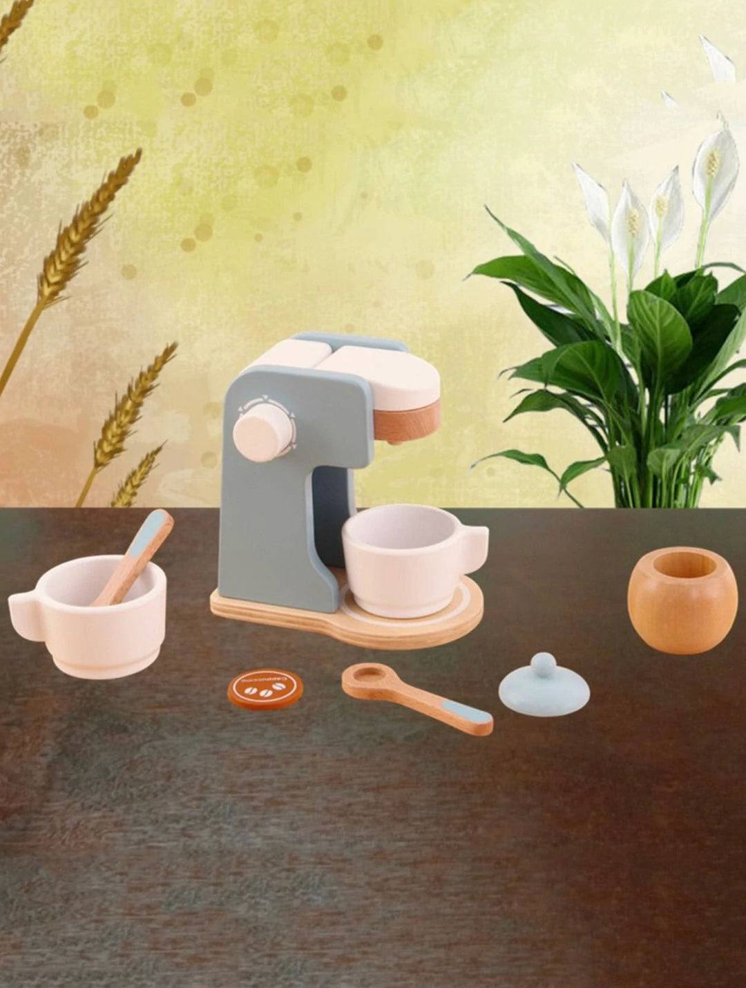 Wooden Mini Coffee Machine Toy