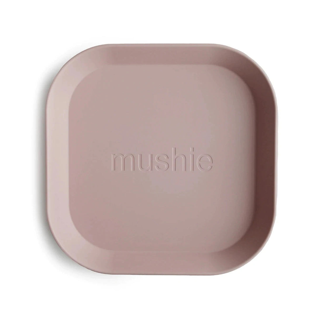 Mushie - Square Dinnerware Plates, Set of 2 (Blush)