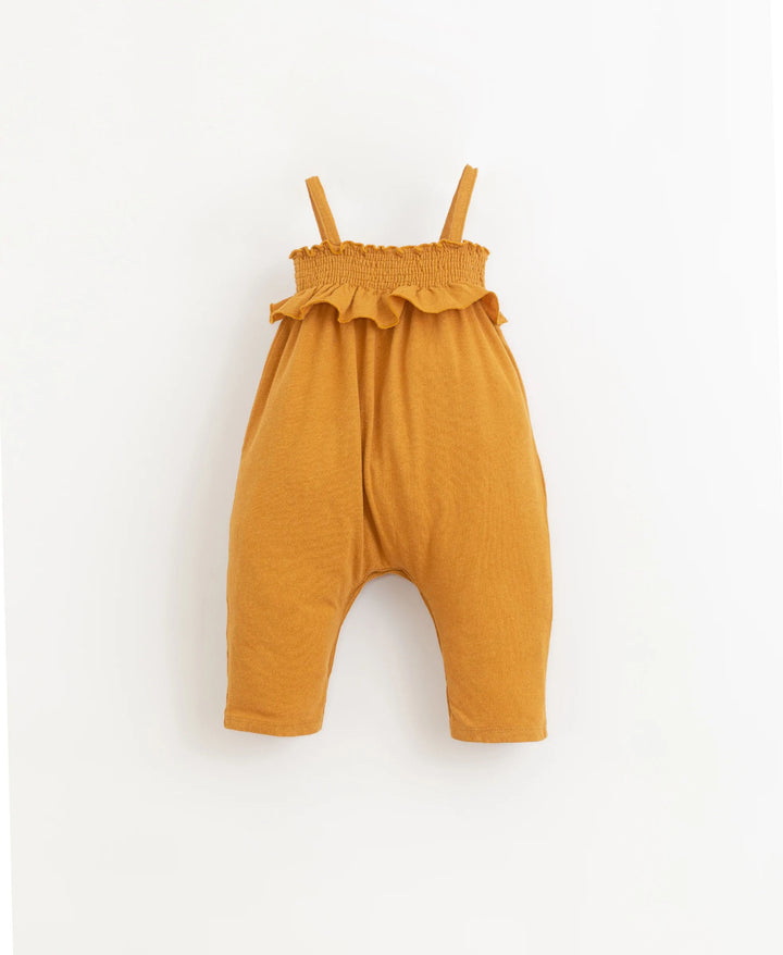Jumpsuit with elastic chest