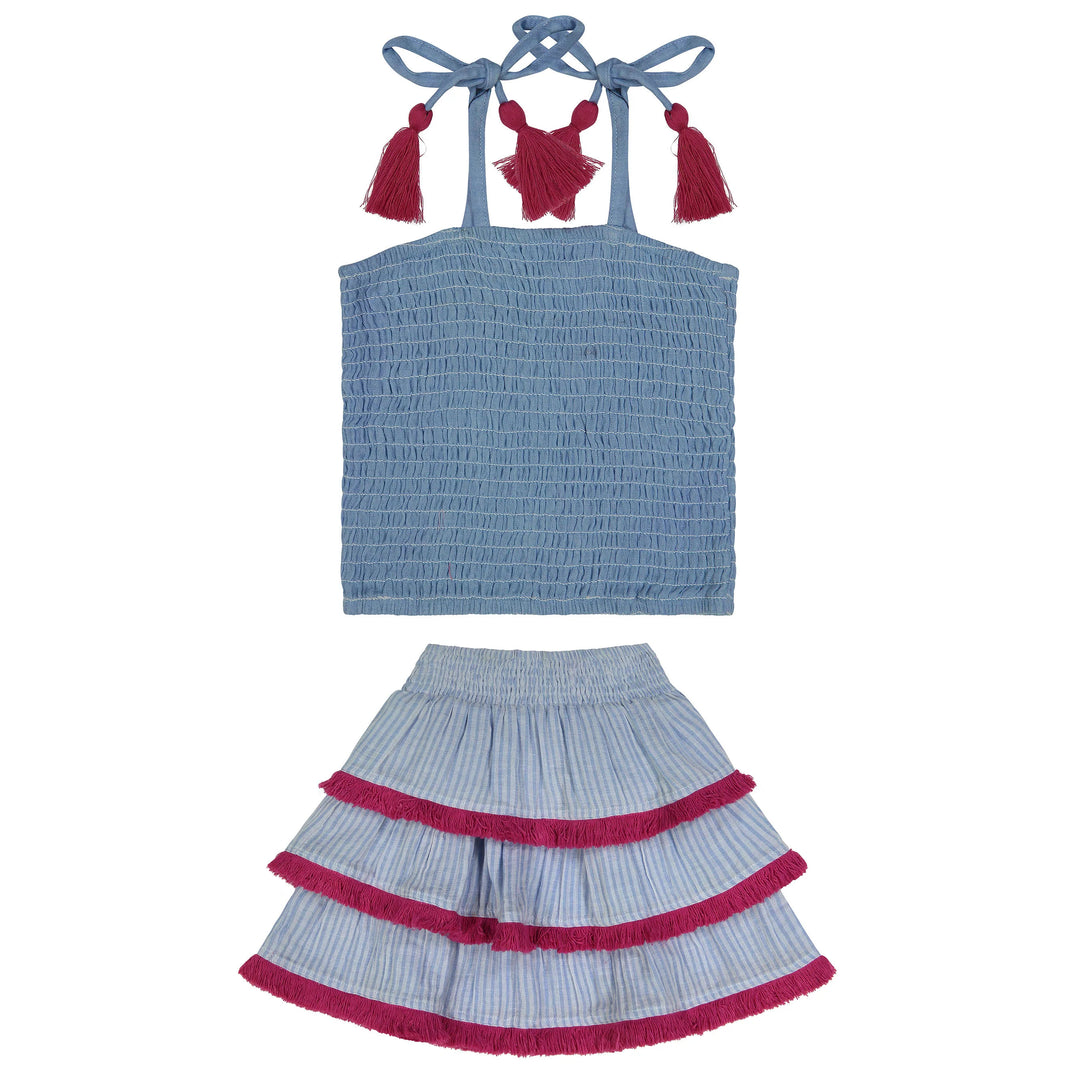 Louisa Top + Ruffle Skirt Set
