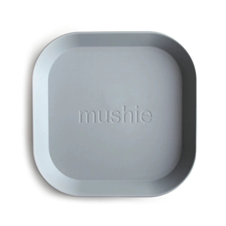 Mushie - Square Dinnerware Plates, Set of 2 (Cloud)