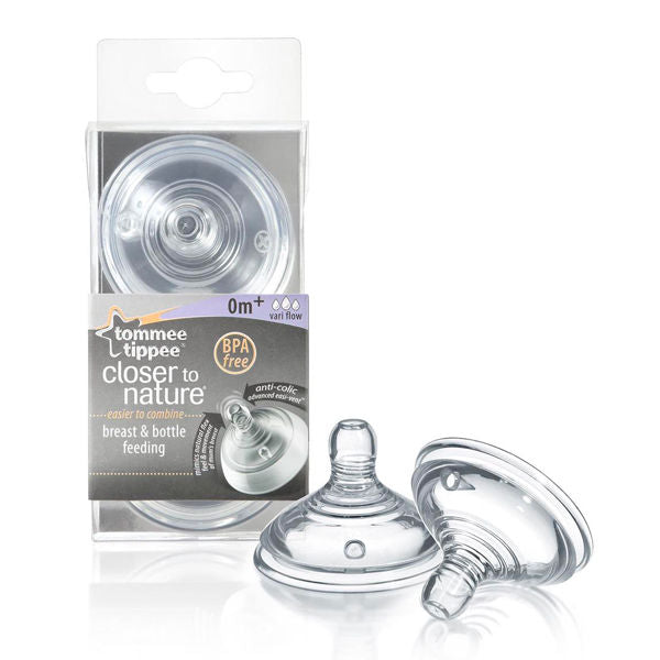 Tommee Tippee Closer to Nature Easi-Vent Various Flow Teats 2 pcs